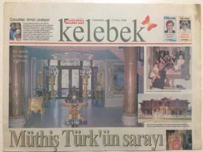 Hürriyet Gazetesi Kelebek 2 Eylül 1998 - Müthiş Türkün Sarayı GZ24960 - 1