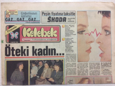 Hürriyet Gazetesi Kelebek 2 Mayıs 1985 - Hülya Koçyiğit Yıllar Sonra Sahnede GZ24940 - 1