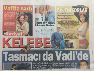 Hürriyet Gazetesi Kelebek 2 Şubat 2006 - Arzu Yanardağ,Rafet El Roma Evleniyorlar GZ27069 - 1