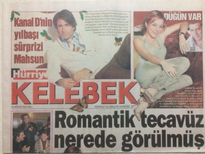 Hürriyet Gazetesi Kelebek 20 Aralık 2005 - Burcu Kara Ve Yavuz Bingöl Evleniyor GZ27067 - 1