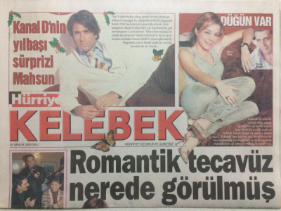Hürriyet Gazetesi Kelebek 20 Aralık 2005 - Romantik Tecavüz Nerede Görülmüş GZ27076 - 1