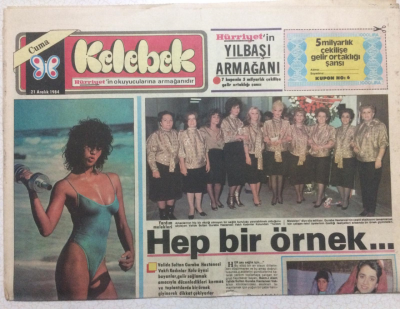 Hürriyet Gazetesi Kelebek 21 Aralık 1984 - Prenses Diananın Saçları GZ24952 - 1