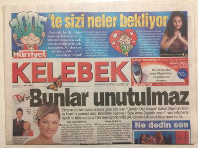 Hürriyet Gazetesi Kelebek 21 Aralık 2004 - Ayrılık Ve Boşanma İş Yapıyor,Asmalı Konak,Çocuklar Duymasın GZ27005 - 1