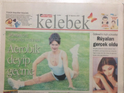 Hürriyet Gazetesi Kelebek 22 Ağustos 1997 - Gökselin Hızlı Yükselişi Rüyaları Gerçek Oldu GZ27129 - 1