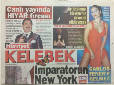 Hürriyet Gazetesi Kelebek 24 Ocak 2006 - İbrahim Tatlısesten Hıyar Fırçası GZ27083 - 1