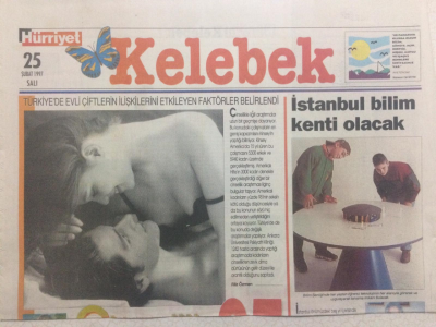 Hürriyet Gazetesi Kelebek 25 Şubat 1997 - İstanbul Bilim Kenti Olacak GZ27148 - 1
