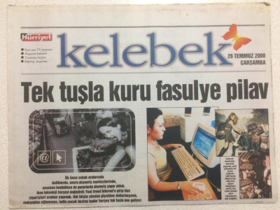 Hürriyet Gazetesi Kelebek 26 Temmuz 2000 - Tek Tuşla Kuru Fasülye Pilav GZ24996 - 1