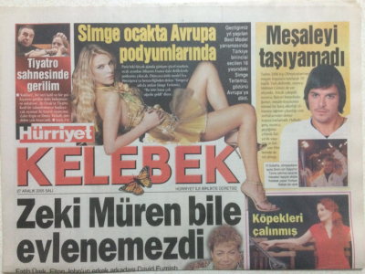 Hürriyet Gazetesi Kelebek 27 Aralık 2005 - Fatih Ürek,Zeki Müren Bile Evlenemezdi GZ27077 - 1