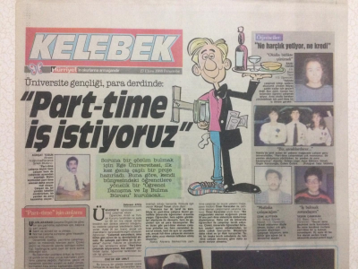 Hürriyet Gazetesi Kelebek 27 Ekim 1988 - Üniversite Gençliği Para Derdinde GZ27060 - 1