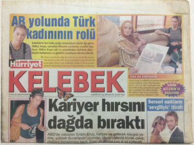 Hürriyet Gazetesi Kelebek 27 Eylül 2004 - AB Yolunda Türk Kadınının Rolü GZ27050 - 1