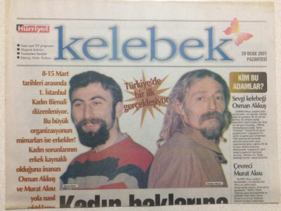 Hürriyet Gazetesi Kelebek 29 Ocak 2001 - Kadın Haklarına Adamlar Sahip Çıktı GZ24995 - 1