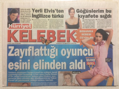 Hürriyet Gazetesi Kelebek 3 Mart 2005 - Erol Büyükburçtan İngilizce Türkü GZ27103 - 1