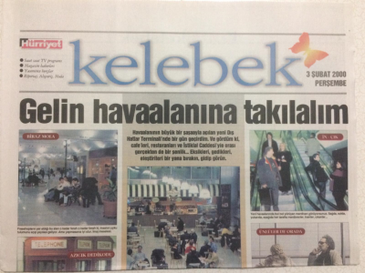 Hürriyet Gazetesi Kelebek 3 Şubat 2000 - Gelin Havaalanına Takılalım GZ24981 - 1