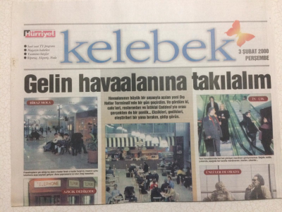 Hürriyet Gazetesi Kelebek 3 Şubat 2000 - Gelin Havaalanına Takılalım GZ24988 - 1