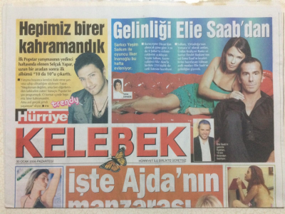 Hürriyet Gazetesi Kelebek 30 Ocak 2006 - İşte Ajda Pekkanın Evinin Manzarası, Çılgın Kızın Renkli Düğünü GZ27068 - 1