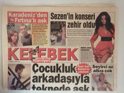 Hürriyet Gazetesi Kelebek 4 Temmuz 2006 Sezenin Konseri Zehir Oldu-GZ14516 - 1