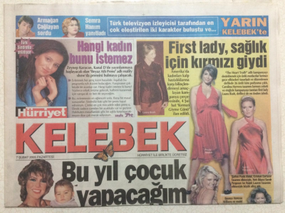 Hürriyet Gazetesi Kelebek 7 Şubat 2005 - Gülben Ergen,Bu Yıl Çocuk Yapacağım GZ27031 - 1