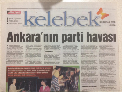 Hürriyet Gazetesi Kelebek 9 Haziran 2000 - Ankaranın Parti Havası GZ24970 - 1