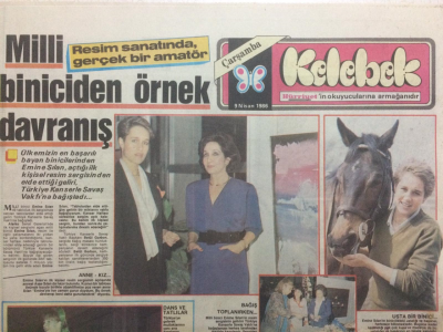 Hürriyet Gazetesi Kelebek 9 Nisan 1986 - Kadınlar Matinesinde Bitmeyen Şenlik, Macar Güzeller Nefes Kesti GZ27063 - 1