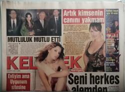 Hürriyet Gazetesi Kelebek Ek 16 Mart 2007 Kaya Çilingiroğlu İle Tuba Ünsalın Kavgası -GZ44334 - 2