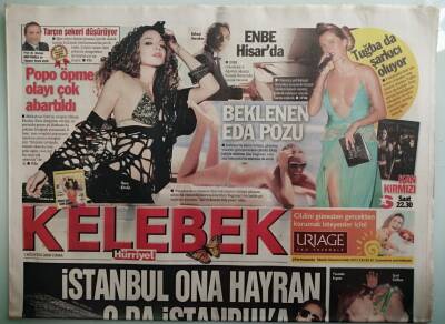 Hürriyet Gazetesi Kelebek Eki 1 Ağustos 2008 İstanbul Ona Hayran O Da İstanbula - GZ37751 - 1