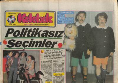Hürriyet Gazetesi Kelebek Eki 1 Aralık 1986 - Ali Poyrazoğlu , Şaka Tiyatrosundan Örnekler Veriyor GZ93979 - 1