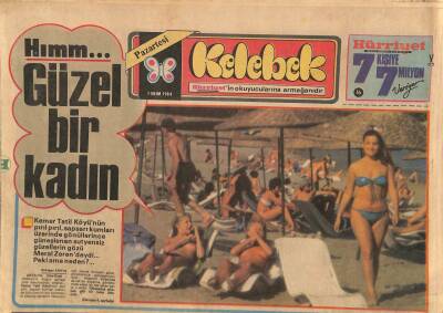 Hürriyet Gazetesi Kelebek Eki 1 Ekim 1984 - Hımm...Güzel Bir Kadın * Meral Zeren GZ114176 - 1