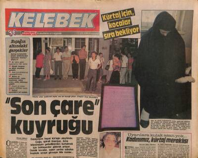 Hürriyet Gazetesi Kelebek Eki 1 Eylül 1988 - Kürtaj İçin , Kocalar Sıra Bekliyor GZ82781 - 1