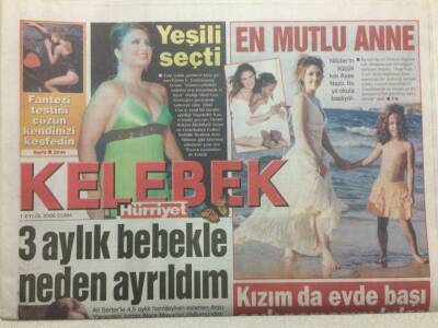 Hürriyet Gazetesi Kelebek Eki 1 Eylül 2006 - Nilüferin Küçük Kızı Ayşe Okula Başlıyor GZ35751 - 1