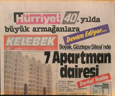Hürriyet Gazetesi Kelebek Eki 1 Haziran 1988 - Ahmet Özhan Arı Gibi - Meryl Streep Ve Jack Nicholson , Alkol Hüzün Ve Arnavutluk Dekorunda Buluştu GZ126098 - 1