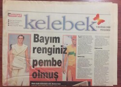 Hürriyet Gazetesi Kelebek Eki - 1 Haziran 2000 - Erkek Modası Pembe Bayım Renginiz Pembe Olmuş ... GZ47019 - 2