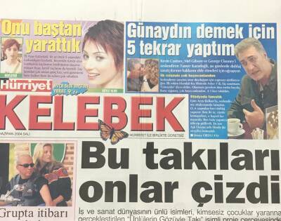 Hürriyet Gazetesi Kelebek Eki 1 Haziran 2004-Ünlülerin Gözü İle Takı Projesi GZ30638 - 1