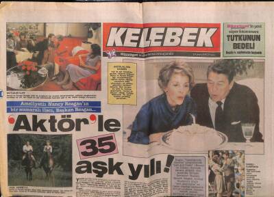 Hürriyet Gazetesi Kelebek Eki 1 Kasım 1987 - Aktörle 35 Aşk Yılı GZ63633 - 1
