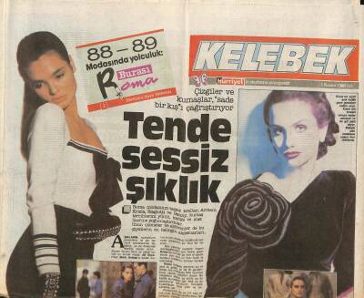 Hürriyet Gazetesi Kelebek Eki 1 Kasım 1988 - Cemil İpekçi , Oryantal Hava yı Seviyor GZ82788 - 1