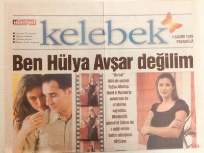 Hürriyet Gazetesi Kelebek Eki 1 Kasım 1999 - Tuğba Altıntop Ben Hülya Avşar Değilim GZ38976 - 1