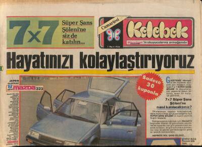 Hürriyet Gazetesi Kelebek Eki 1 Mart 1986 - Dünyanın En Tehlikeli Ve Bulaşıcı Hastalığı Açıklandı Dedikodu GZ92068 - 1