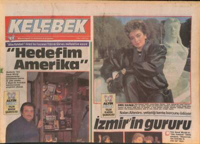 Hürriyet Gazetesi Kelebek Eki 1 Mart 1988 - İzmirin Gururu * Nalan Altınörs-Zeki Müren GZ127471 - 1