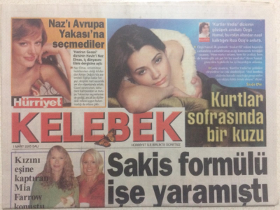 Hürriyet Gazetesi Kelebek Eki 1 Mart 2005 - Müslüm Gürsesi Bara Çıkaran Kadın GZ27170 - 1