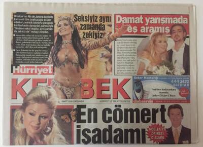 Hürriyet Gazetesi Kelebek Eki 1 Mart 2006 - Paris Hilton 60 Bin Dolarlık Filmde Oynatan Türk GZ18808 - 1
