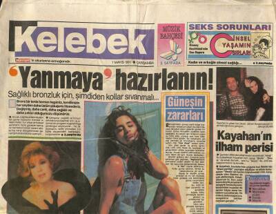 Hürriyet Gazetesi Kelebek Eki 1 Mayıs 1991 - Kayahanın İlham Perisi - Dizi Katliamı GZ122934 - 1