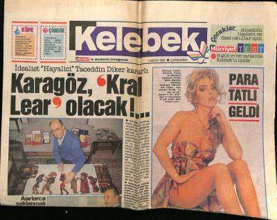 Hürriyet Gazetesi Kelebek Eki 1 Nisan 1992 - Ahu Tuğbaya Para Tatlı Geldi GZ75867 - 1