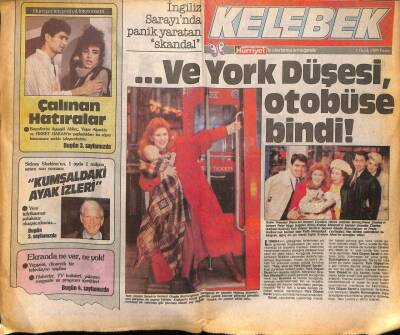 Hürriyet Gazetesi Kelebek Eki 1 Ocak 1989 - İngiliz Sarayında Panik Yaratan Skandal GZ75666 - 1