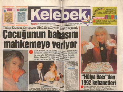 Hürriyet Gazetesi Kelebek Eki 1 Ocak 1992 - Hülya Bacı Ve Zeki Müren Kehaneti GZ63687 - 2