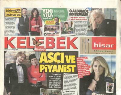 Hürriyet Gazetesi Kelebek Eki 1 Ocak 2015 - Burcu Esmersoy İspanyaya Arda İçin Gidiyorum GZ115915 - 1
