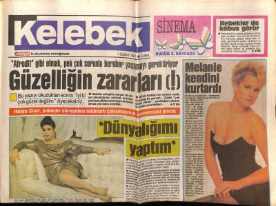 Hürriyet Gazetesi Kelebek Eki 1 Şubat 1991 - Hülya Süer,Dünyalığımı Yaptım GZ75790 - 1