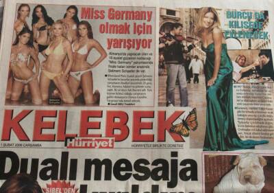 Hürriyet Gazetesi Kelebek Eki 1 Şubat 2006-Burcu Esmersoy Massimo Cusimano İçin Kilisede Evlenecek GZ45699 - 1