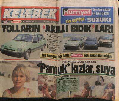 Hürriyet Gazetesi Kelebek Eki 1 Temmuz 1989 - Tolga Savacı 50 Milyona Hayır Dedi GZ61925 - 1