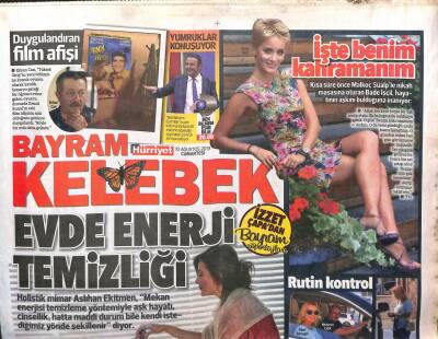 Hürriyet Gazetesi Kelebek Eki 10 Ağustos 2013 - Bade İşçil,İşte Benim Kahramanım GZ104905 - 1