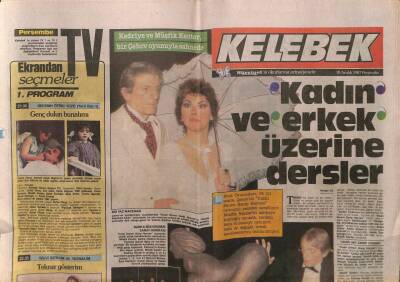 Hürriyet Gazetesi Kelebek Eki 10 Aralık 1987 - Kadriye Ve Müşfik Kenter Sahnede GZ63808 - 2