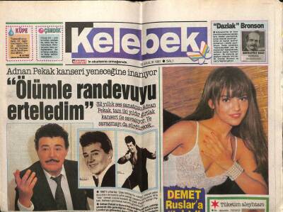 Hürriyet Gazetesi Kelebek Eki 10 Aralık 1991 - Demet Akalın Ruslara Taktı GZ63774 - 2